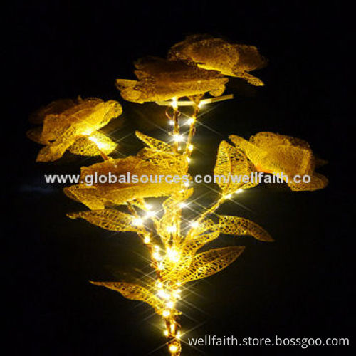 Micro LED string lights, waterproof with decoration flower